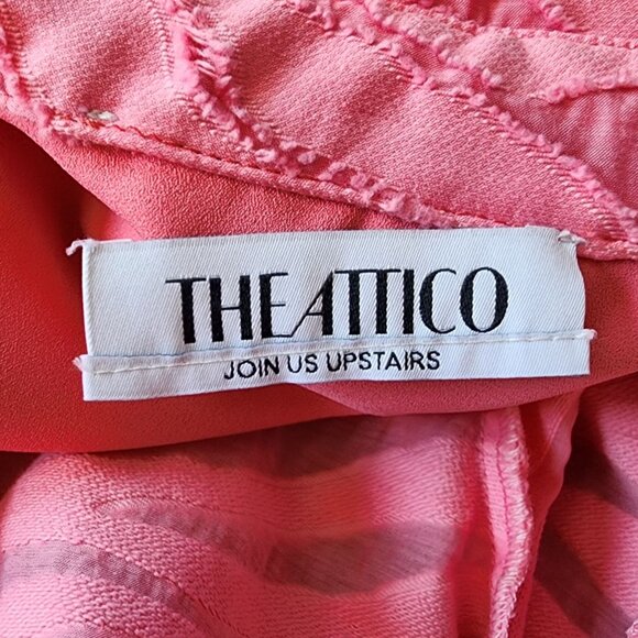 The Attico Womens 2/4 Dress Pink Silvye Zebra Print Fil Coupe Minidress Shirt - Picture 9 of 10